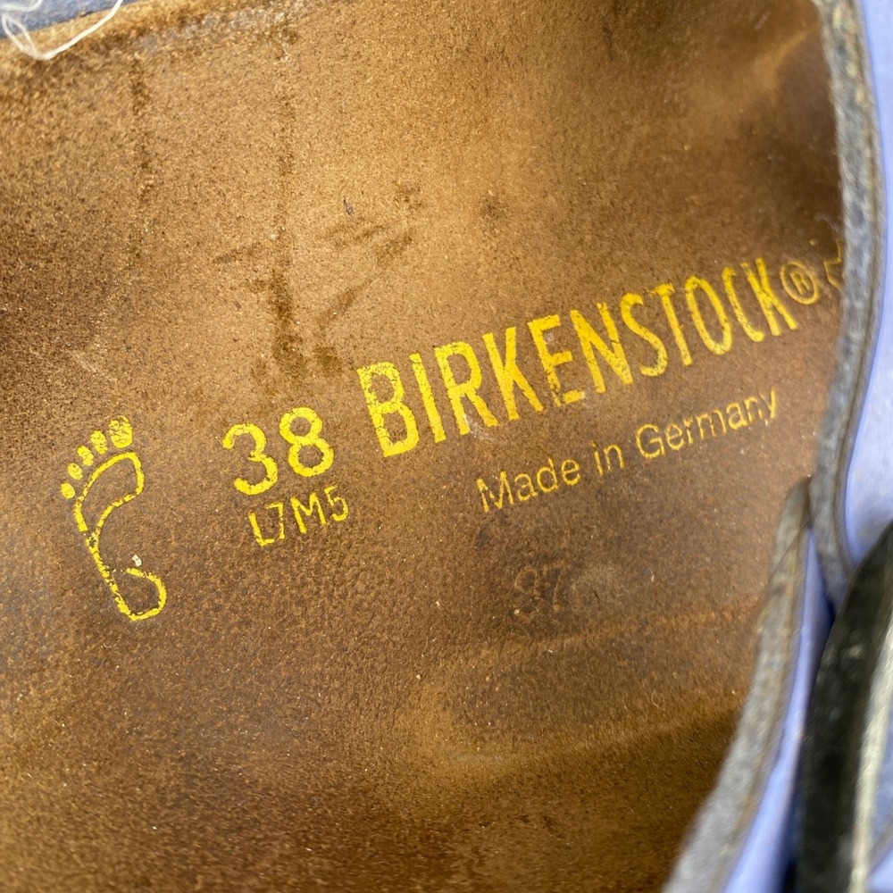 Birkenstock Gizeh Periwinkle Blue Thong Sandals Cork Footbed Womens 38 L7 M5 - Picture 5 of 9
